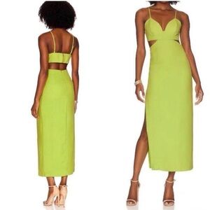 NWT Bardot Vibrant Green Backless Dress